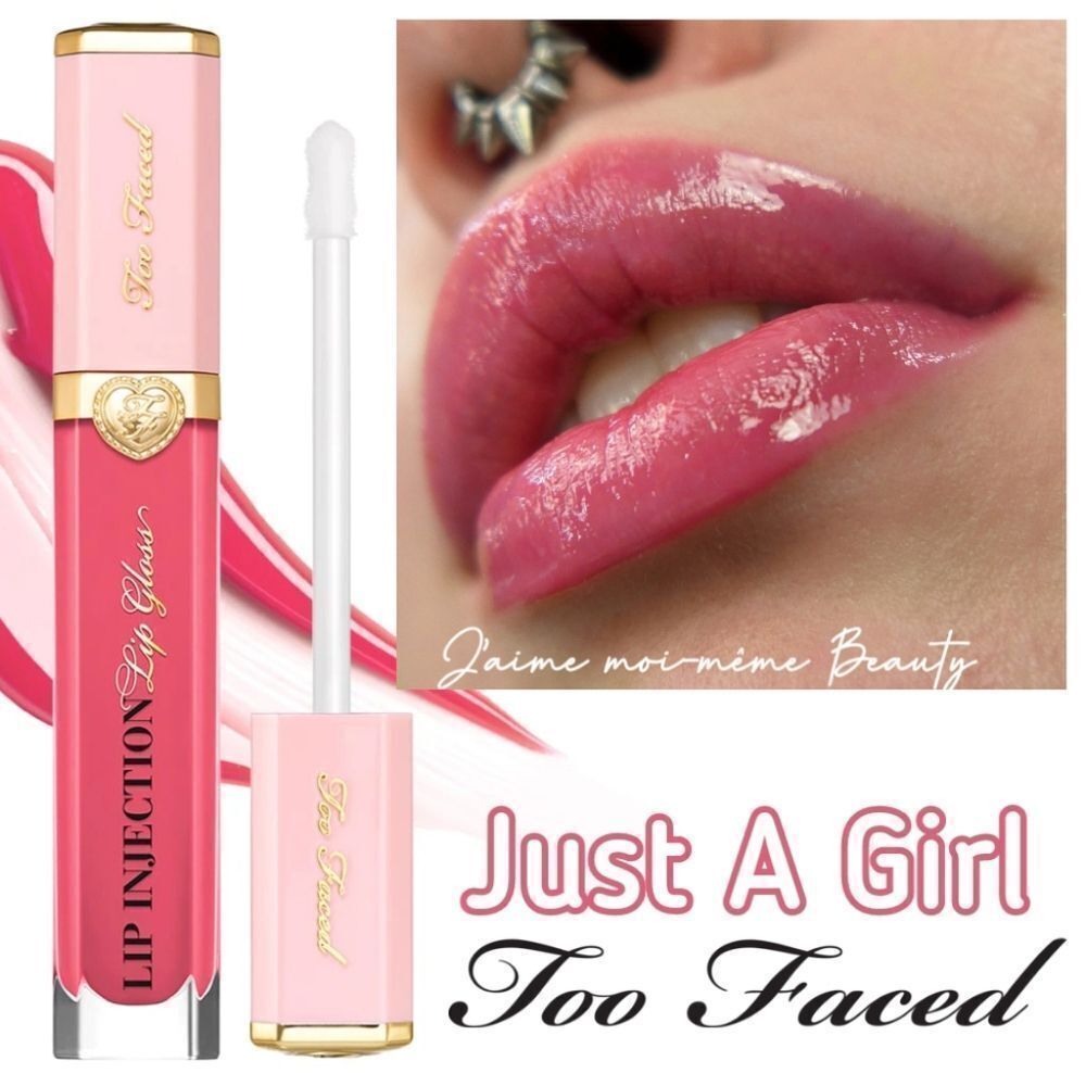 Too Faced Just a Girl Lip Injection Plumping Lip Gloss (Barbie Pink)
